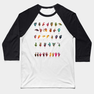 Sign Language Alphabet Baseball T-Shirt